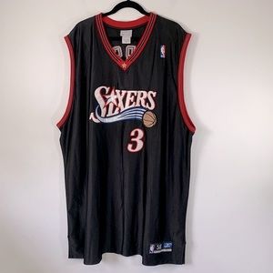 NBA Reebok Basketball Philadelphia Sixers Allen Iverson #3 Mens Size 56 Jersey